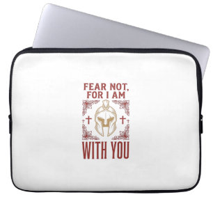 Capa Para Notebook Camiseta Vintage Guerreiro Cristão Não Tenha Medo_