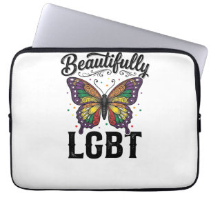 Capa Para Notebook Camiseta Vintage Orgulho Borboleta LGBT Lindamente