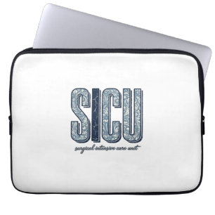 Capa Para Notebook Camiseta Vintage SICU Unidade de Terapia Intensiva