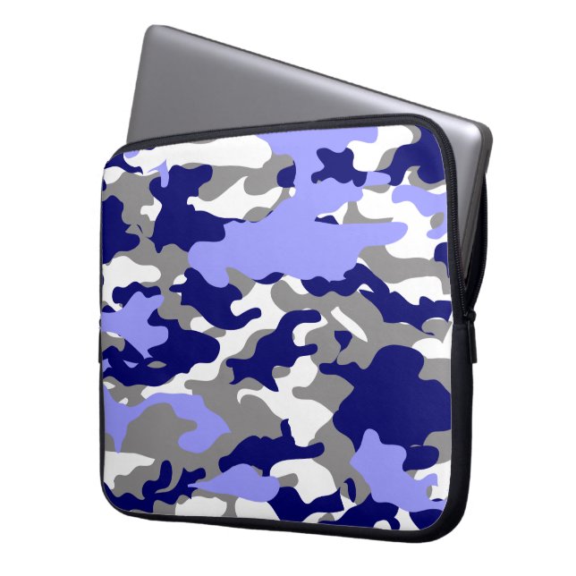 CAPA PARA NOTEBOOK CAMO AZUL (Frente Esquerda)