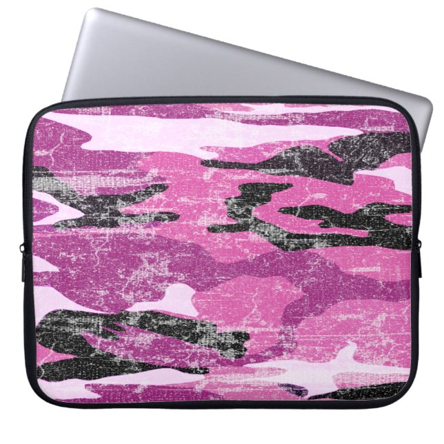 Capa Para Notebook Camo cor-de-rosa desvanecido (Frente)