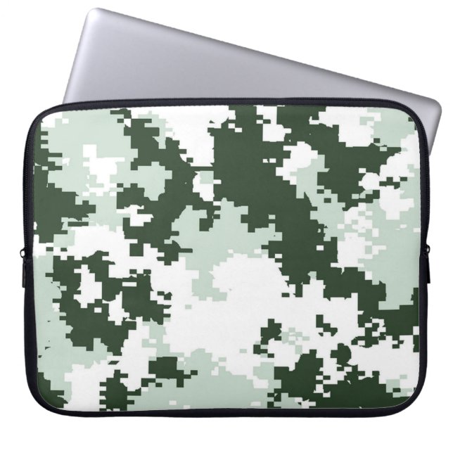 Capa Para Notebook Camo Woodland de inverno (Frente)