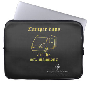 Capa Para Notebook Camper Vans Novas Manchas Douradas