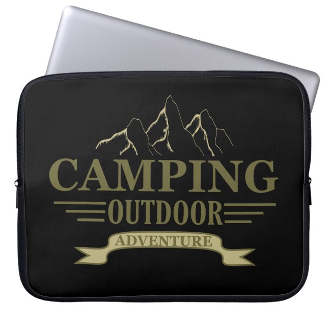 Capa Para Notebook Camping camper engraçado diz para campistas (Frente)