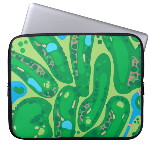 Capa Para Notebook campo de golfe par verde (Frente)