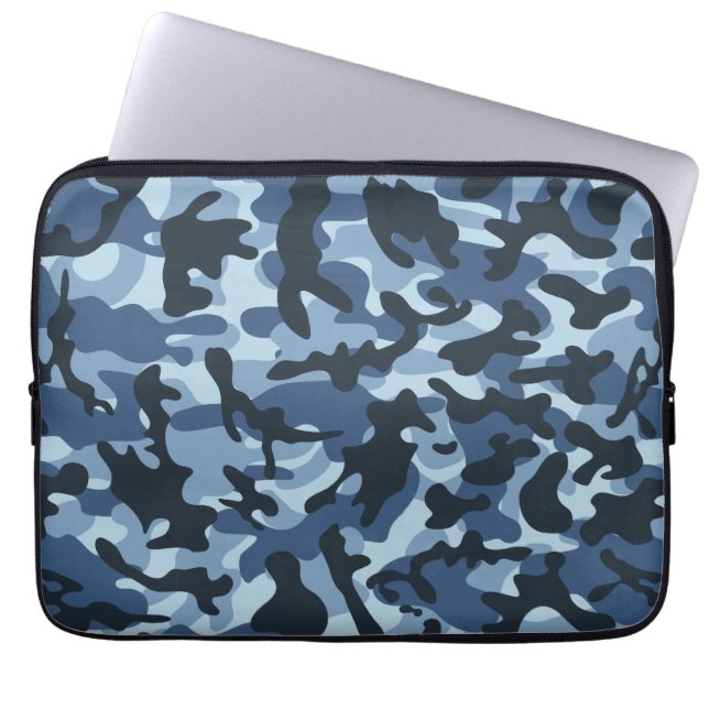 Capa Para Notebook Camuflagem Azul (Frente)