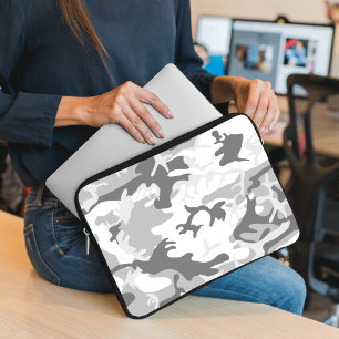 Capa Para Notebook Camuflagem de Cinzas de inverno, Militar, Exército