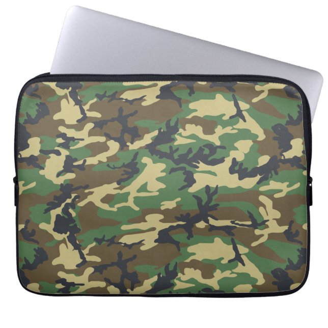 Capa Para Notebook Camuflagem florestal Laptop Sleev (Frente)