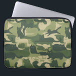 Capa Para Notebook Camuflagem Gatos Padrão Exército Gatinhos Verdes C<br><div class="desc">Padrão de camuflagem verde do exército com gatos e gatinhos fofos,  engraçados e legal. Este laptop de gatos de camo verde é perfeito para amantes de gatinhos.</div>