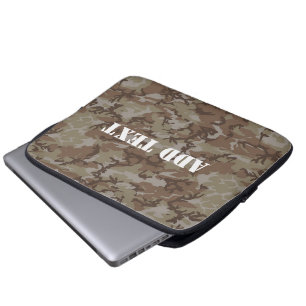 Capa Para Notebook Camuflagem Militar do Deserto da Madeira