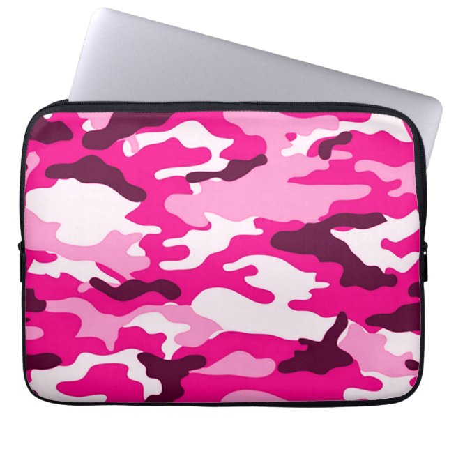Capa Para Notebook Camuflagem rosa| Bolsa de laptop Neoprene (Frente)