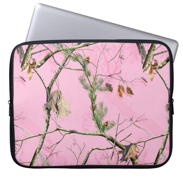 Capa Para Notebook Camuflagem Rosa Camuflage Hunting Girl 15" Caso de (Frente)