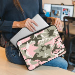 Capa Para Notebook Camuflagem rosa e verde, Militares, Exército<br><div class="desc">Padrão de camuflagem elegante,  na moda e sofisticado em cor rosa e verde. Presente moderno e moderno,  perfeito para o amante militar em sua vida.</div>