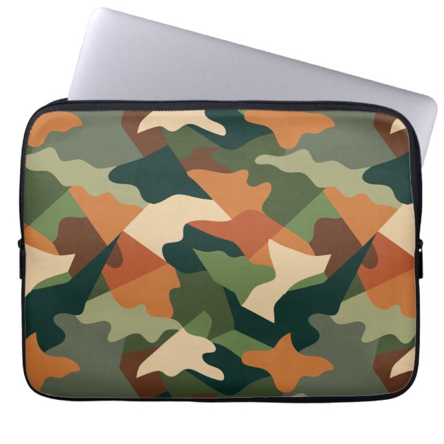 Capa Para Notebook Camuflagem tática de trincheiras (Frente)