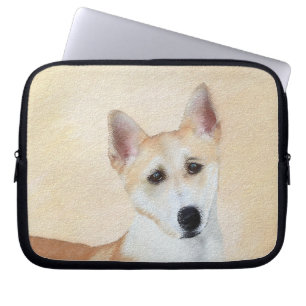 Capa Para Notebook Canaan Dog Painting - Arte de Cachorro Original