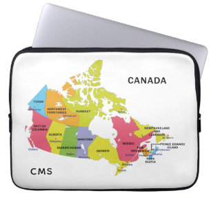 Capa Para Notebook Canadá Mapear bolsas de laptop de monogramas pers