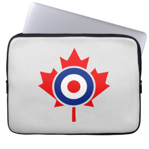 Capa Para Notebook Canadiano Maple Leaf Roundel Mod BLUE