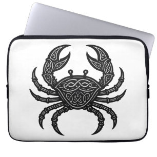 Capa Para Notebook Câncer — Caranguejo do Zodíaco com Tinta Assombrad