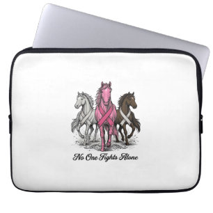 Capa Para Notebook Câncer de Mama Suporte Cavalo Vetor Camisa Design_