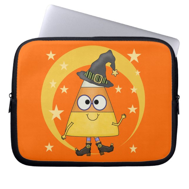 Capa Para Notebook Candy Corn Witch Halloween (Frente)