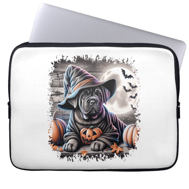 Capa Para Notebook Cane Corso Dog Halloween (Frente)