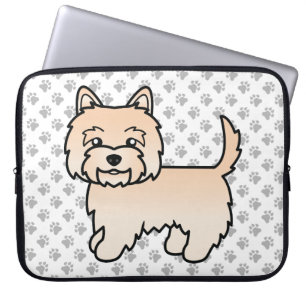 Capa Para Notebook Cão de Cartoon Cream Cairn Terrier Cute