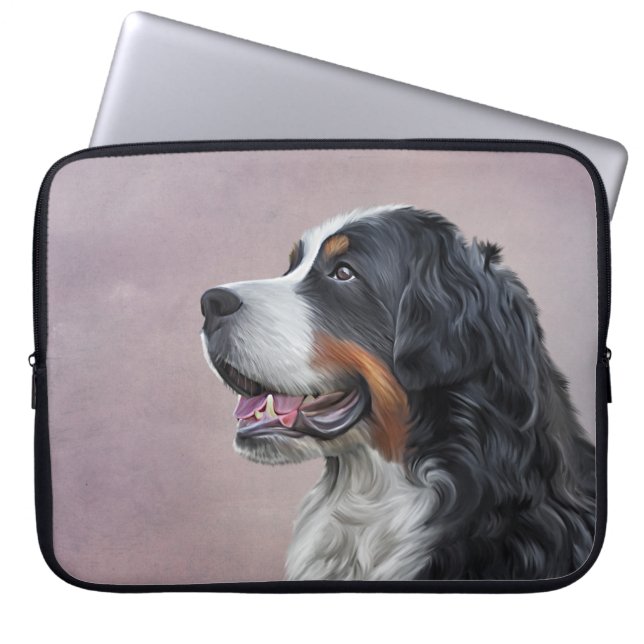 Capa Para Notebook Cão de montanha de Bernese (Frente)