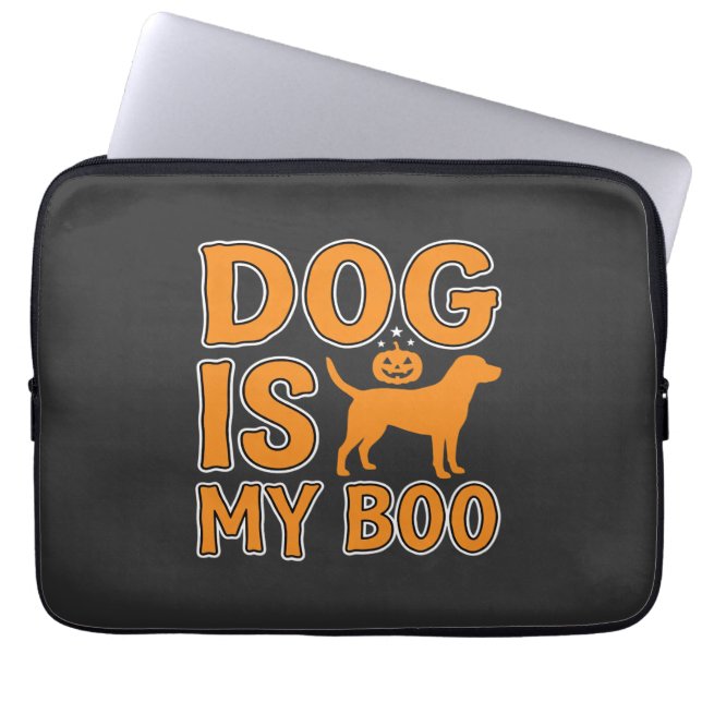 Capa Para Notebook Cão é o Meu Boo Halloween Cão (Frente)