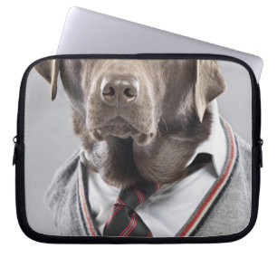 Capa Para Notebook Cão na camisola e no boné
