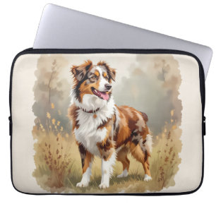 Capa Para Notebook Cão Pastor Australiano Vermelho Merle Aussie