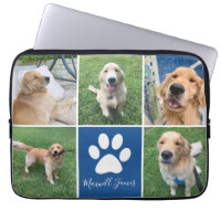 Cão Personalizado Colagem de Fotos Azul Pet Pet Pw