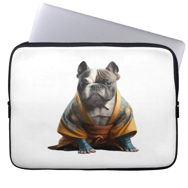 Capa Para Notebook cão sabe karate (Frente)