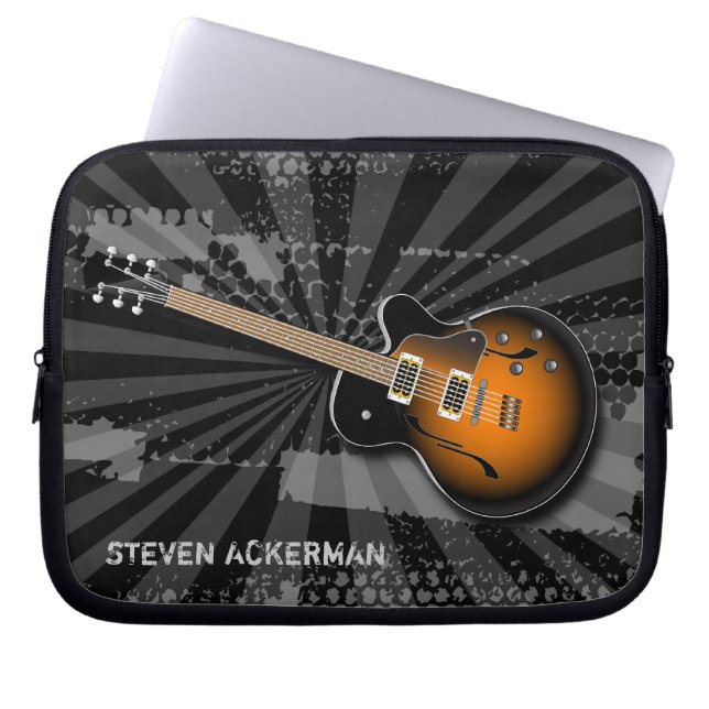 Capa Para Notebook Capa Grunge Guitar Burst Eletrônicos (Frente)