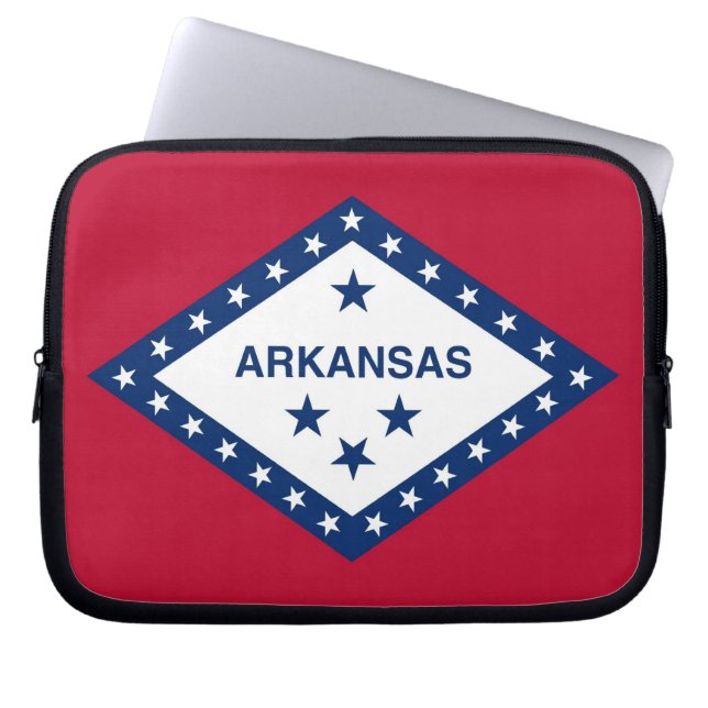 Capa Para Notebook Capas de Laptop com a Bandeira do Estado do Arkans (Frente)