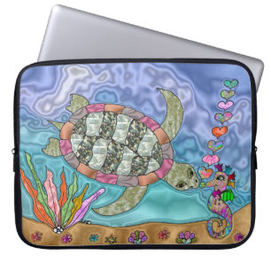 Capa Para Notebook Capas de Laptop com Arte Psicodélica de Tartaruga