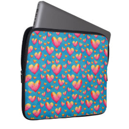 Capa Para Notebook Capas de Laptop Corações Aquarela Multicoloridos