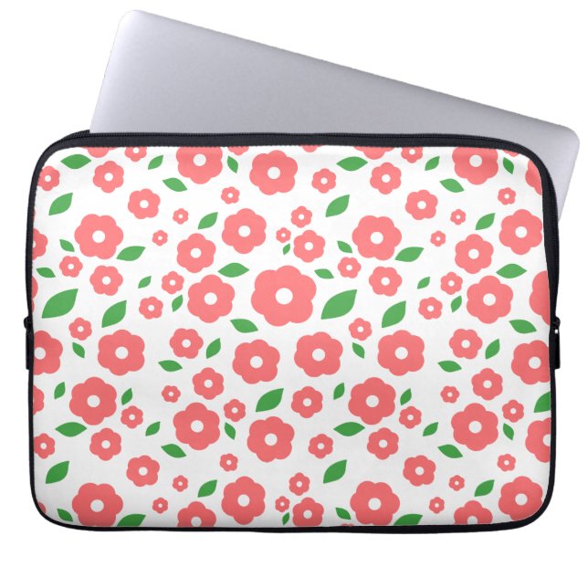 Capa Para Notebook Capas de Laptop de padrão floral - fofo e na moda (Frente)