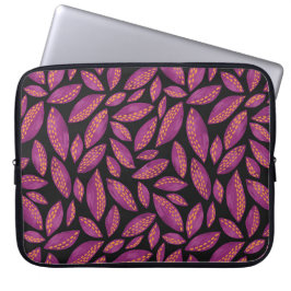 Capa Para Notebook Capas de Laptop Folhas de Outono Roxas Pretas