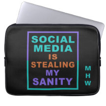 Capas personalizadas de monograma "Mídia Social" e