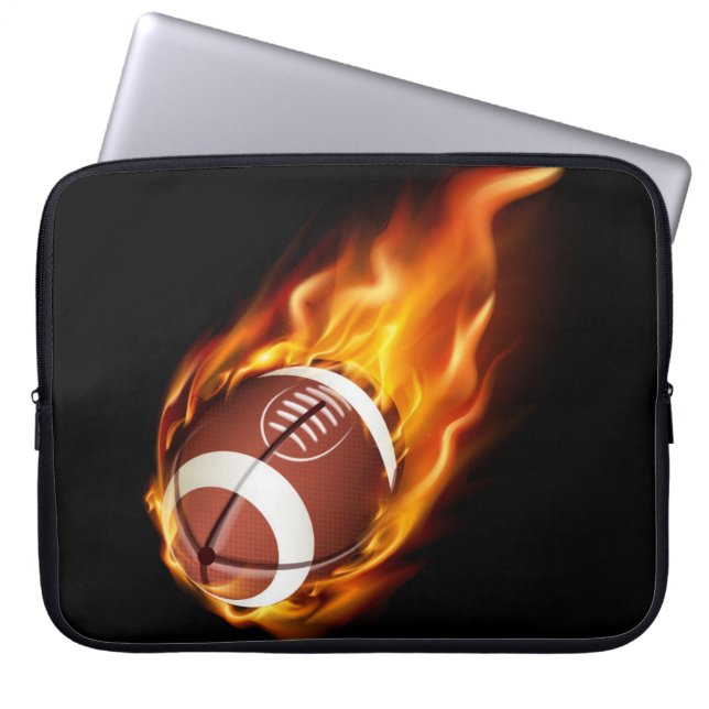 Capa Para Notebook Capinha de Laptop 15" Futebol Flamejante  (Frente)