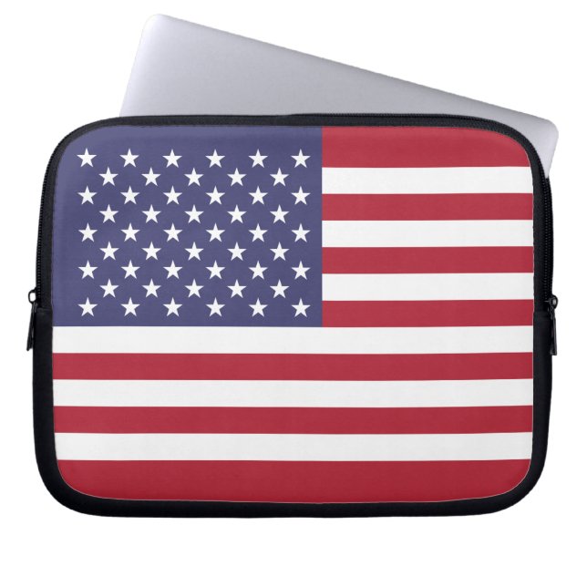 Capa Para Notebook Capinha de Laptop Bandeira Americana Patriótica EU (Frente)