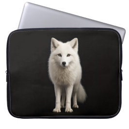 Capa Para Notebook Capinha de Laptop Black 4 Luxe, Raposa Ártica Marf