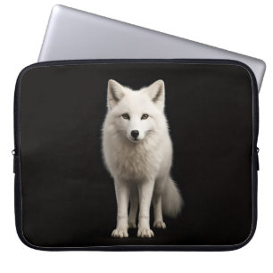 Capa Para Notebook Capinha de Laptop Black 4 Luxe, Raposa Ártica Marf
