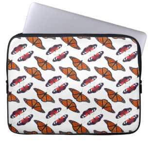 Capa Para Notebook Capinha de Laptop Borboleta Frenética (Branco)
