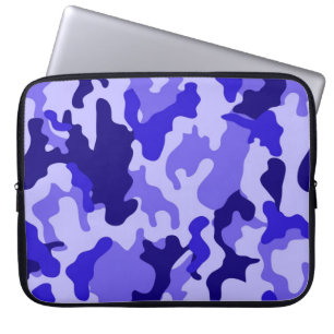Capa Para Notebook Capinha de Laptop Camuflada Azul Oceano