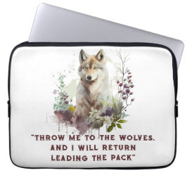 Capa Para Notebook Capinha de Laptop com Citação de Lobo