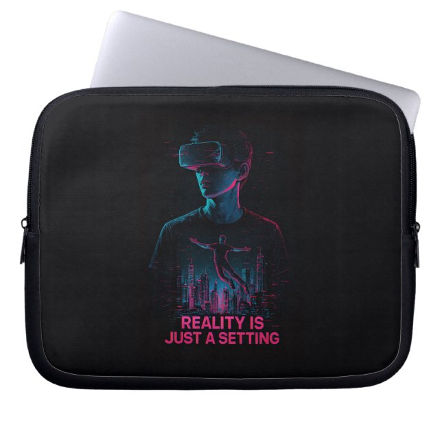 Capa Para Notebook Capinha de Laptop com Configuração de Realidade Vi (Frente)