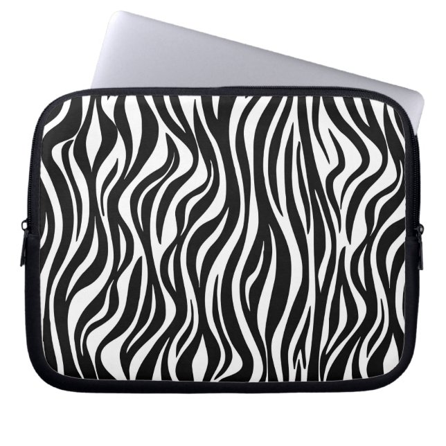 Capa Para Notebook Capinha de Laptop com Estampa de Pele de Zebra (Frente)