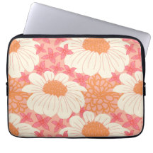 Capinha de Laptop com Estampa Floral Rosa
