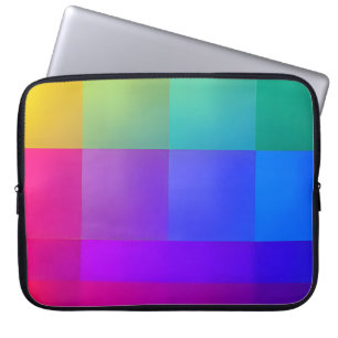Capa Para Notebook Capinha de Laptop com Grade de Cores Vibrantes